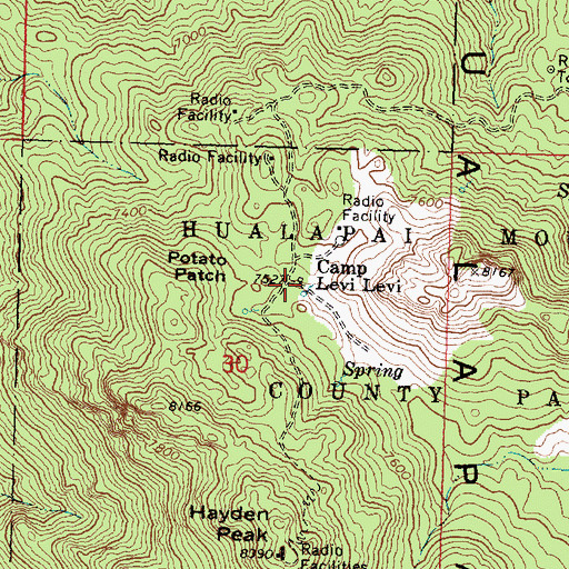 Topographic Map of Camp Levi Levi, AZ