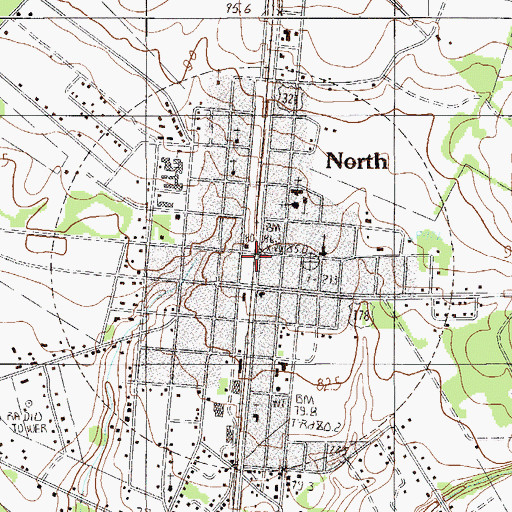 Topographic Map of Town of North, SC