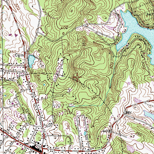 Topographic Map of Town of Norwood, NC