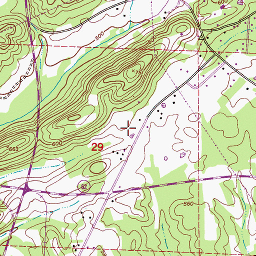 Topographic Map of Town of Ohatchee, AL