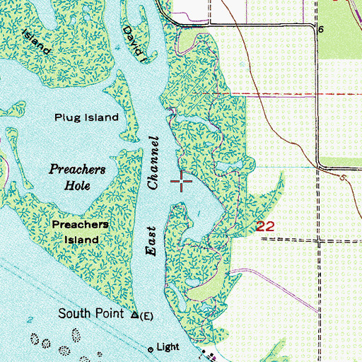 Topographic Map of Town of Orchid, FL