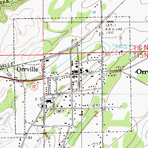 Topographic Map of Town of Orrville, AL