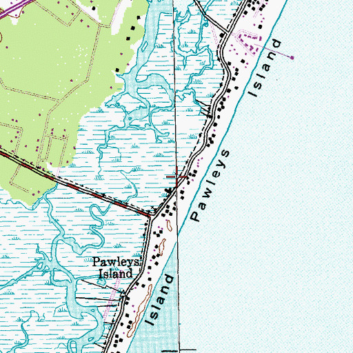 Topographic Map of Town of Pawleys Island, SC