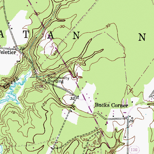 Topographic Map of Town of Peletier, NC