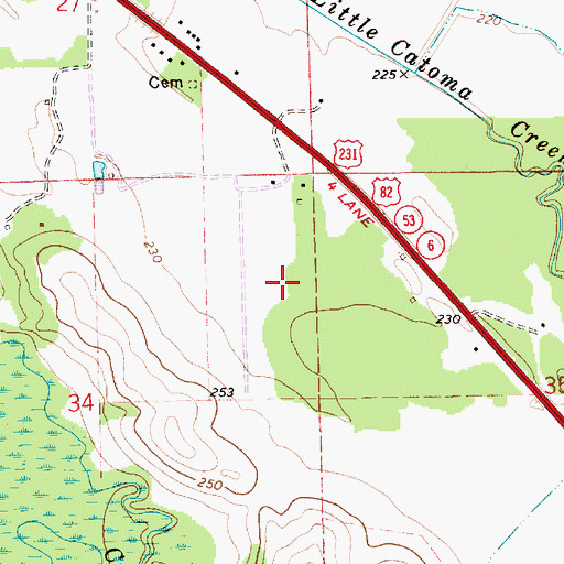 Topographic Map of Town of Pike Road, AL