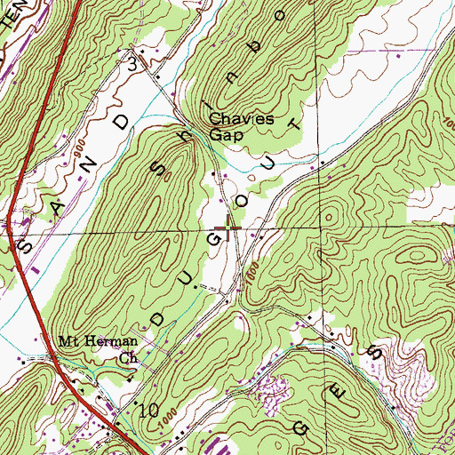 Topographic Map of Town of Pine Ridge, AL