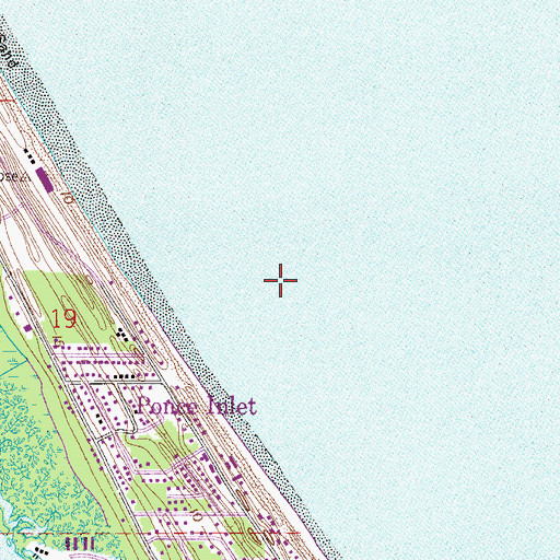 Topographic Map of Town of Ponce Inlet, FL