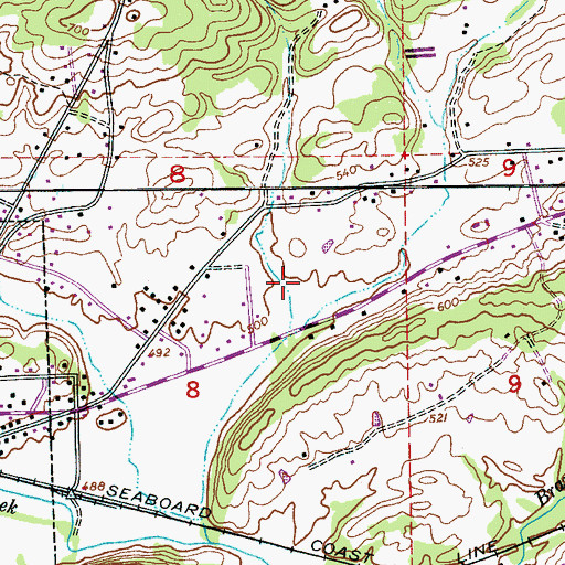 Topographic Map of Town of Ragland, AL