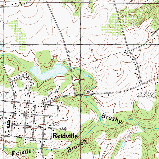 Topographic Map of Town of Reidville, SC