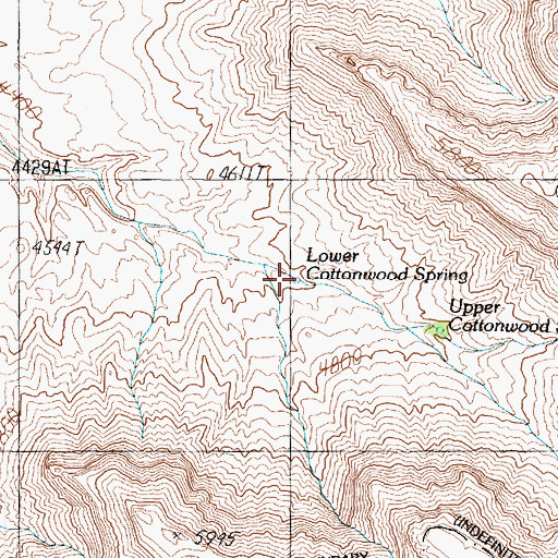 Topographic Map of Lower Cottonwood Spring, AZ