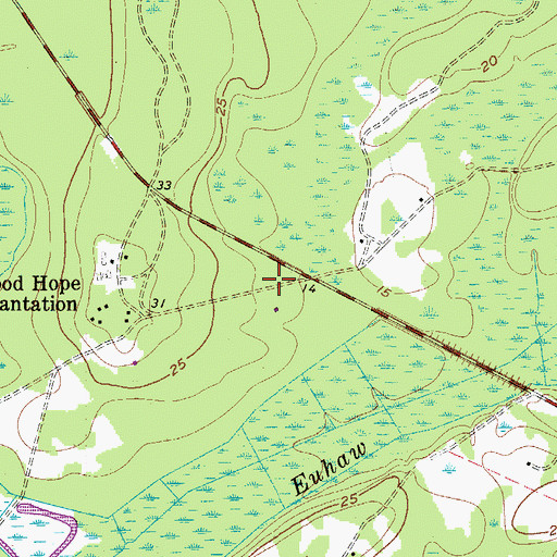 Topographic Map of Town of Ridgeland, SC