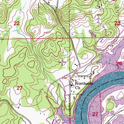 Topographic Map of City of Riverside, AL