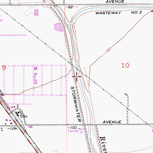 Topographic Map of Coachella Valley Stormwater Channel, CA