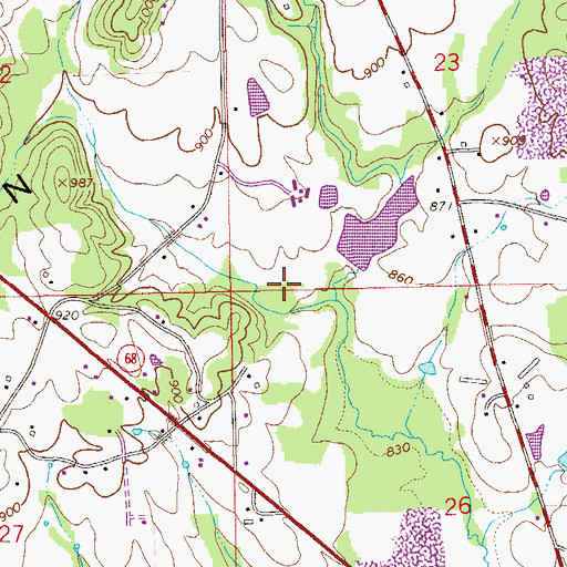 Topographic Map of Town of Sand Rock, AL