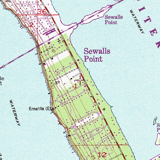 Topographic Map of Town of Sewall's Point, FL