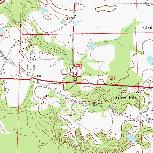 Topographic Map of Town of Shorter, AL
