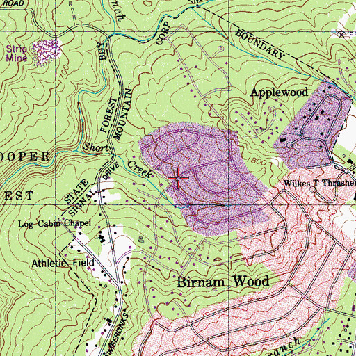 Topographic Map of Town of Signal Mountain, TN