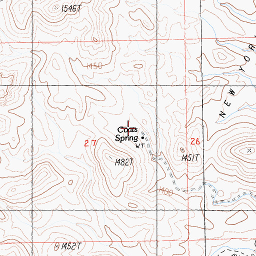 Topographic Map of Coats Spring, CA