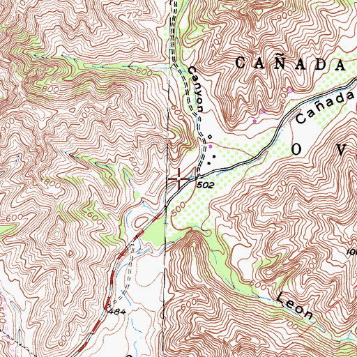 Topographic Map of Coche Canyon, CA