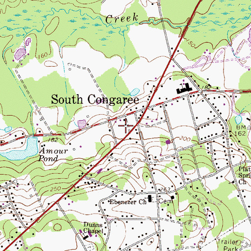 Topographic Map of Town of South Congaree, SC