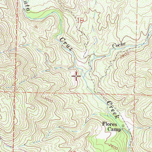 Topographic Map of Coche Creek, CA