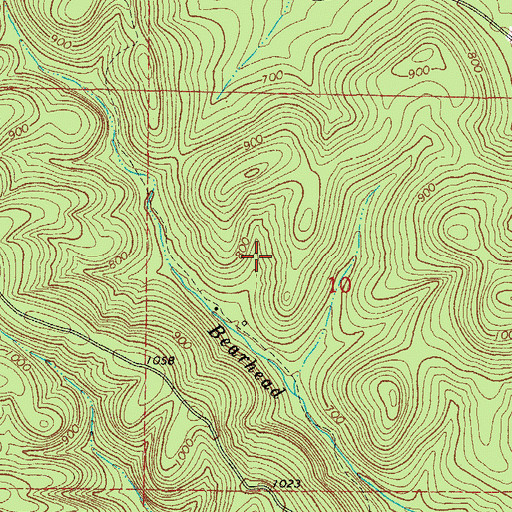 Topographic Map of Township of Optimus, AR