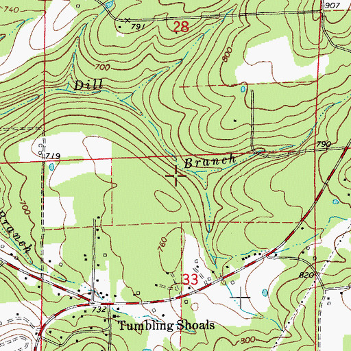 Topographic Map of Township of West Peter Creek, AR