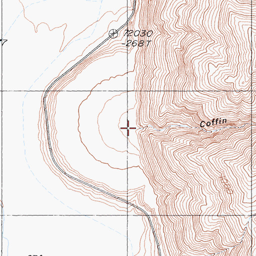 Topographic Map of Coffin Canyon, CA