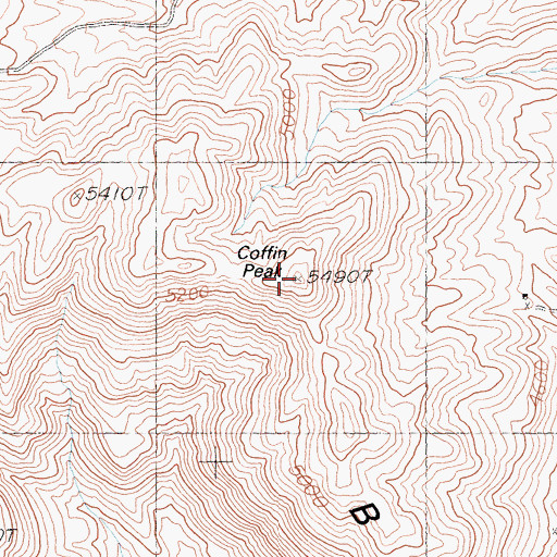 Topographic Map of Coffin Peak, CA