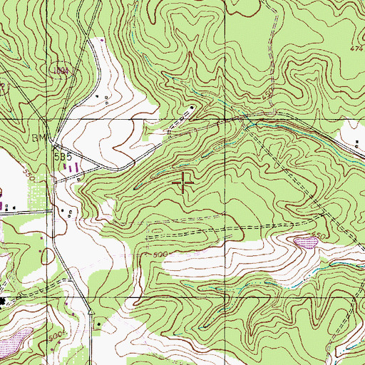 Topographic Map of Village of Foxfire, NC