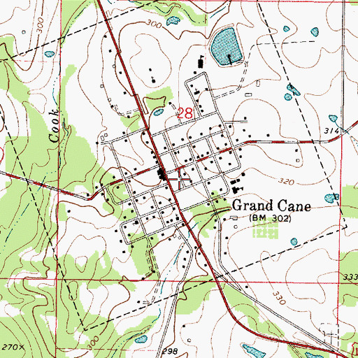 Topographic Map of Village of Grand Cane, LA