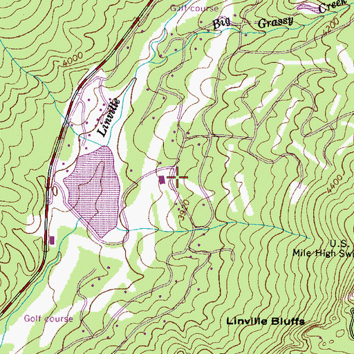 Topographic Map of Village of Grandfather, NC