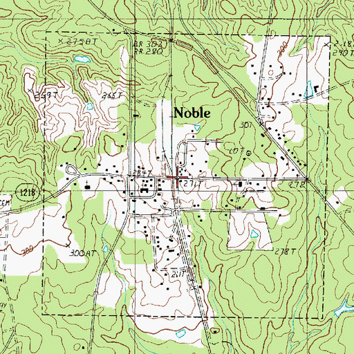 Topographic Map of Village of Noble, LA