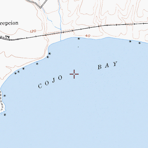 Topographic Map of Cojo Bay, CA