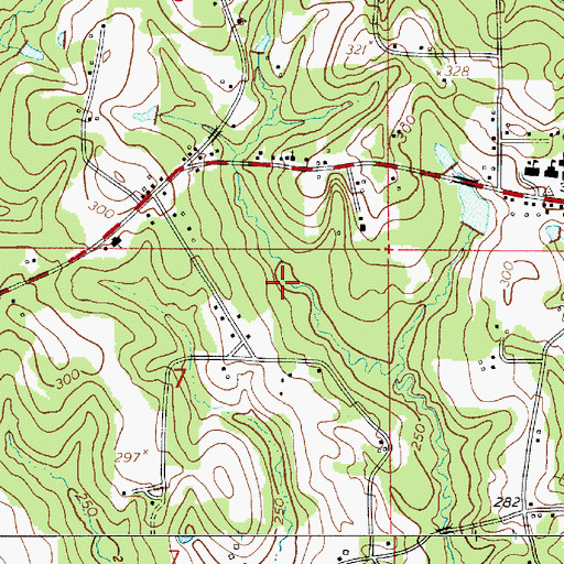 Topographic Map of Village of Simpson, LA