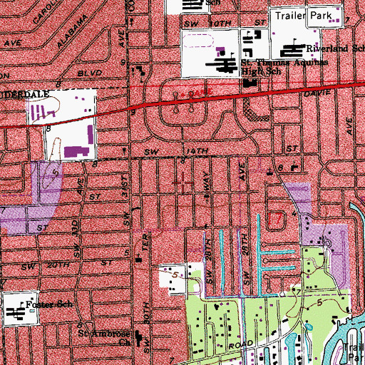 Topographic Map of Chula Vista Isles, FL