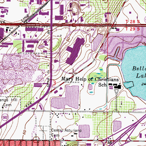 Topographic Map of East Lake, FL