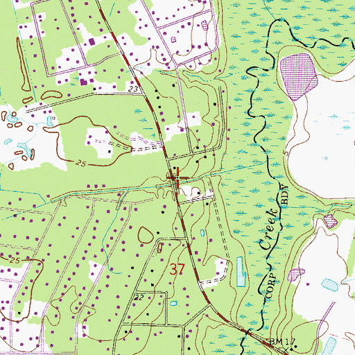 Topographic Map of Nassau Village, FL