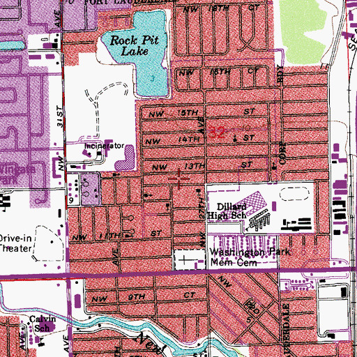 Topographic Map of Roosevelt Gardens, FL