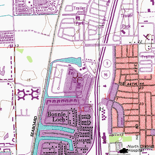Topographic Map of Woodsetter North, FL
