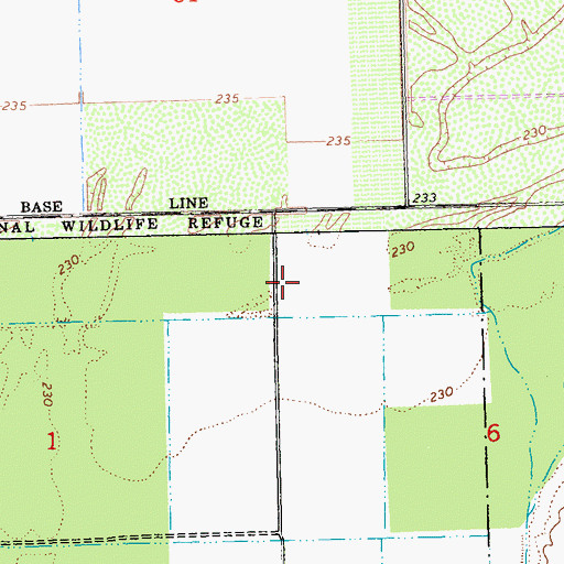 Topographic Map of Cibola Census Designated Place, AZ