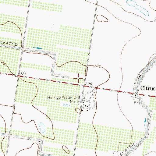 Topographic Map of Citrus City Census Designated Place, TX