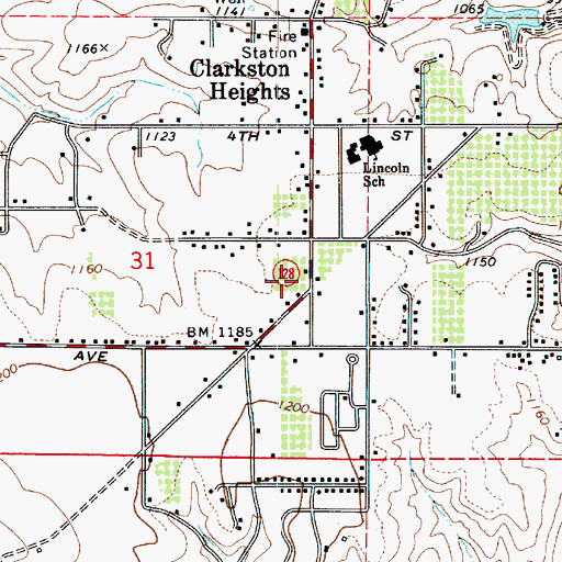 Topographic Map of Clarkston Heights-Vineland Census Designated Place, WA