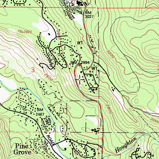 Topographic Map of Cobb Census Designated Place, CA
