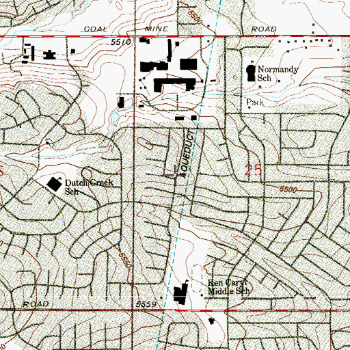 Topographic Map of Columbine Census Designated Place, CO