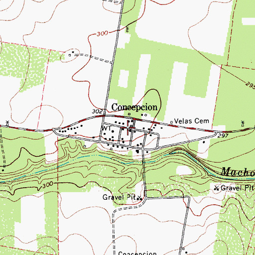 Topographic Map of Concepcion Census Designated Place, TX