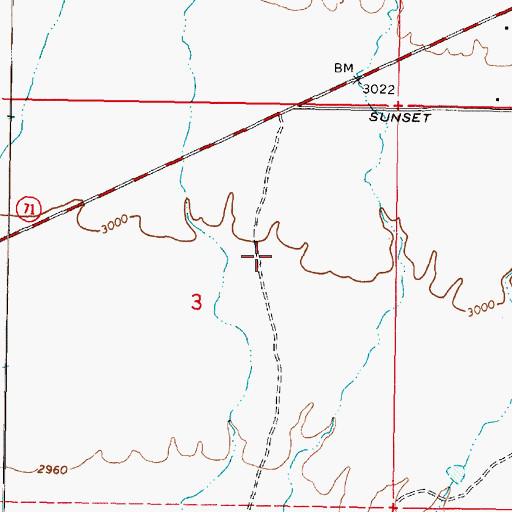 Topographic Map of Congress Census Designated Place, AZ