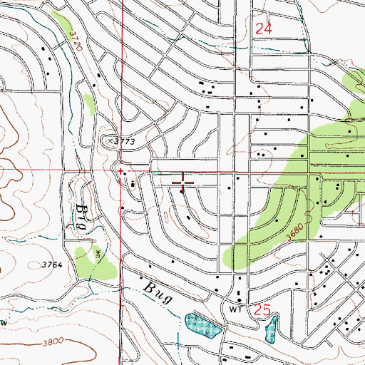 Topographic Map of Cordes Lakes Census Designated Place, AZ