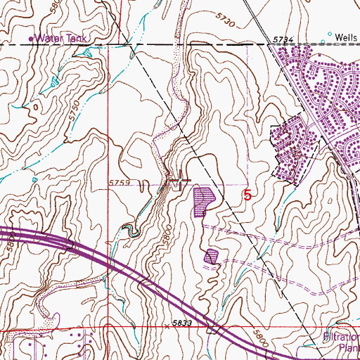 Topographic Map of Cottonwood Census Designated Place, CO