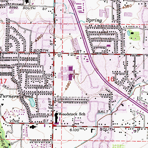 Topographic Map of Cottonwood West Census Designated Place (historical), UT